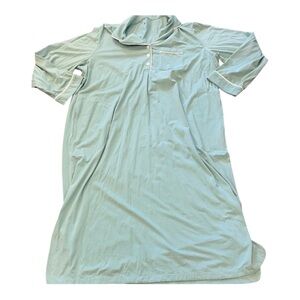 Ella Simone Light Blue Nightgown with White Trim maxi size 2X with pockets